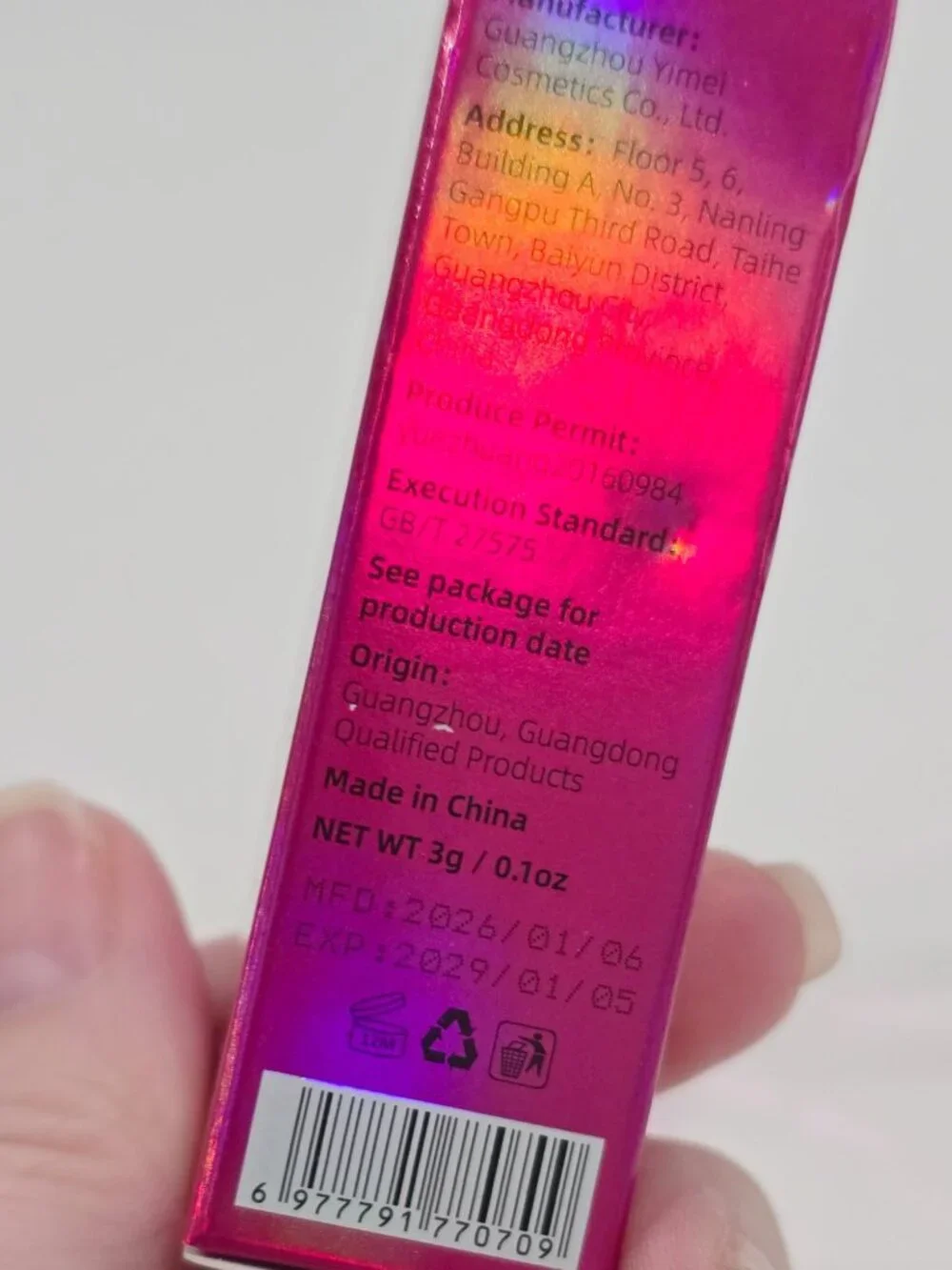 Funpark ✦ Pearlized Dual-Tone Lipstick Trend Color ✦ Pink Silver Shimmer 3g NWT